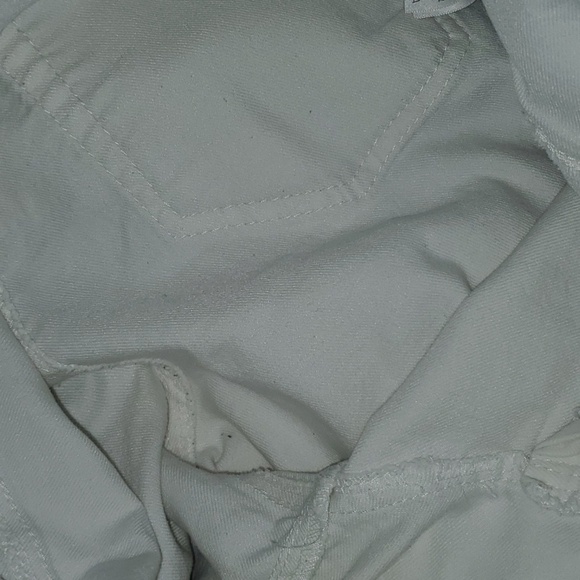 British Khaki Jeans Womens Size 8 White Pants Flexible Comfy Cropped - Picture 8 of 8